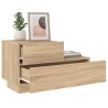 Table de chevet avec lumières LED chêne sonoma 70x36x40,5 cm 581213581213