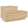 Table de chevet avec lumières LED chêne sonoma 70x36x40,5 cm 581213581213