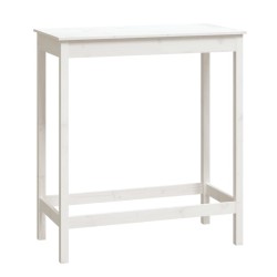 Table de bar blanc 100x50x110 cm bois massif de pin 581214581214