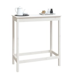 Table de bar blanc 100x50x110 cm bois massif de pin 581214581214