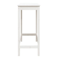 Table de bar blanc 100x50x110 cm bois massif de pin 581214581214