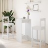 Table de bar blanc 51x50x103,5 cm bois d'ingénierie 581215581215