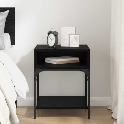 Table de chevet Chêne noir 40 x 40 x 50 cm Bois d'ingénierie 581216581216