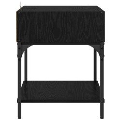 Table de chevet Chêne noir 40 x 40 x 50 cm Bois d'ingénierie 581216581216