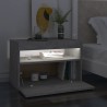 Table de chevet avec lumières LED gris béton 60x35x40 cm 581217581217