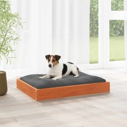 Lit pour Chien Cire marron 72 x 54 x 9 cm Bois de Pin Massif 581218581218