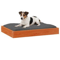 Lit pour Chien Cire marron 72 x 54 x 9 cm Bois de Pin Massif 581218581218