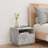 Table de chevet avec lumières LED gris béton 40x39x37 cm 581219581219