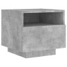 Table de chevet avec lumières LED gris béton 40x39x37 cm 581219581219