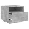 Table de chevet avec lumières LED gris béton 40x39x37 cm 581219581219