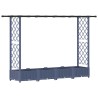 Lit Élevé avec Treillis et Toit Gris 203 x 40 x 121 cm PP 581220581220