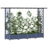 Lit Élevé avec Treillis et Toit Gris 203 x 40 x 121 cm PP 581220581220