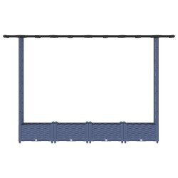 Lit Élevé avec Treillis et Toit Gris 203 x 40 x 121 cm PP 581220581220