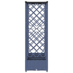 Lit Élevé avec Treillis et Toit Gris 203 x 40 x 121 cm PP 581220581220