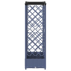 Lit Élevé avec Treillis et Toit Gris 203,5 x 40 x 123 cm PP 581221581221