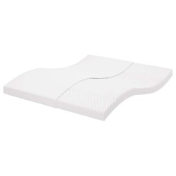 Matelas en mousse blanc 160x220 cm 7 zones dureté 20 ILD 581234581234