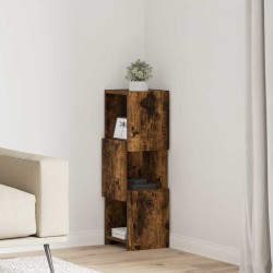 Meuble d'angle Chêne fumé 25,5x25x80cm Bois d'ingénierie 581236581236