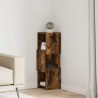 Meuble d'angle Chêne fumé 25,5x25x80cm Bois d'ingénierie 581236581236