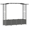Lit Élevé avec Treillis et Toit Gris clair 204 x 40 x 138 cm PP 581239581239
