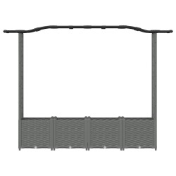 Lit Élevé avec Treillis et Toit Gris clair 204 x 40 x 138 cm PP 581239581239