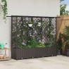 Lit Élevé avec Treillis et Toit Marron 202 x 40 x 136 cm PP 581240581240