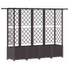 Lit Élevé avec Treillis et Toit Marron 202 x 40 x 136 cm PP 581240581240