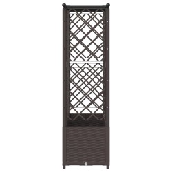 Lit Élevé avec Treillis et Toit Marron 202 x 40 x 136 cm PP 581240581240