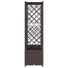 Lit Élevé avec Treillis et Toit Marron 202 x 40 x 136 cm PP 581240581240