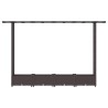 Lit Élevé avec Treillis et Toit Marron 203 x 40 x 121 cm PP 581243581243