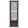 Lit Élevé avec Treillis et Toit Marron 203 x 40 x 121 cm PP 581243581243