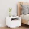 Table de chevet avec lumières LED blanc 40x39x37 cm 581249581249