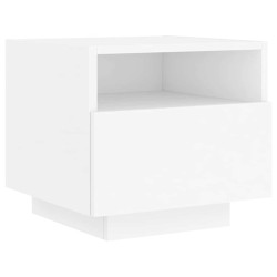 Table de chevet avec lumières LED blanc 40x39x37 cm 581249581249