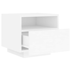 Table de chevet avec lumières LED blanc 40x39x37 cm 581249581249