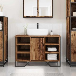 Meuble de Lavabo de Salle de Bain Bois Ancien 91 x 35 x 60 cm 581251581251