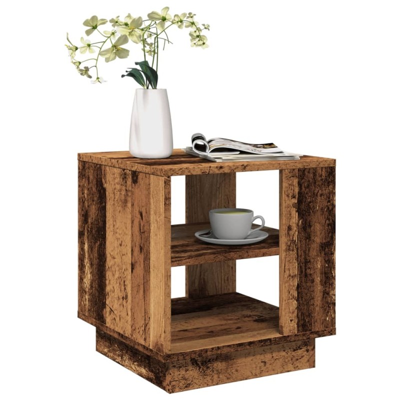 Table basse vieux bois 40x40x43 cm bois d'ingénierie 581252581252
