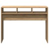 Table console chêne artisanal 105x30x80 cm bois d'ingénierie 581255581255