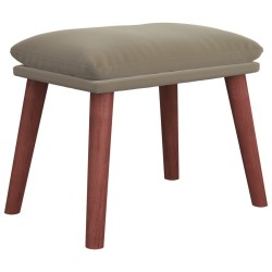 Repose-pied Gris clair 45x29,5x35 cm Velours 581259581259