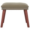 Repose-pied Gris clair 45x29,5x35 cm Velours 581259581259