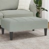 Repose-pied gris clair 77x55x31 cm velours 581260581260