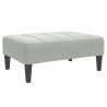Repose-pied gris clair 77x55x31 cm velours 581260581260