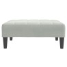 Repose-pied gris clair 77x55x31 cm velours 581260581260