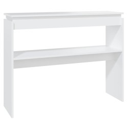 Table console blanc 102x30x80 cm bois d'ingénierie 581261581261