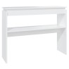 Table console blanc 102x30x80 cm bois d'ingénierie 581261581261