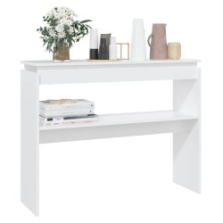 Table console blanc 102x30x80 cm bois d'ingénierie 581261581261