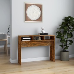 Table console Chêne fumé 105x30x80 cm Bois d'ingénierie 581264581264
