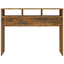 Table console Chêne fumé 105x30x80 cm Bois d'ingénierie 581264581264