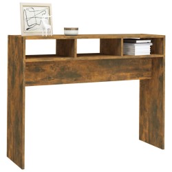 Table console Chêne fumé 105x30x80 cm Bois d'ingénierie 581264581264