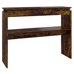 Table console Chêne fumé 102x30x80 cm Bois d'ingénierie 581265581265