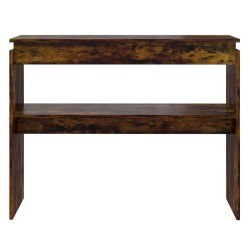 Table console Chêne fumé 102x30x80 cm Bois d'ingénierie 581265581265
