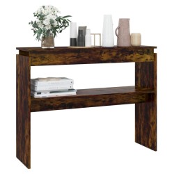 Table console Chêne fumé 102x30x80 cm Bois d'ingénierie 581265581265